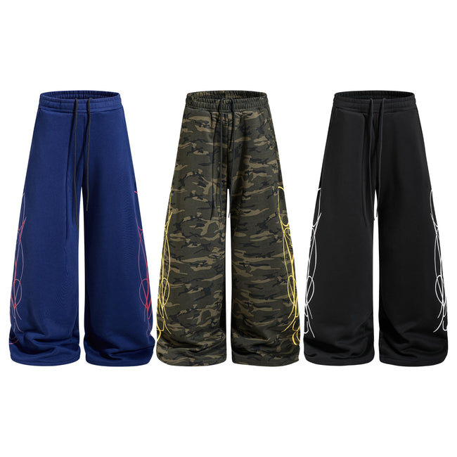 Omirad Wide-Leg Graphic Sweatpants Hover Image