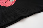 Omirad Waffle Knit Lips Graphic Long Sleeve Tee