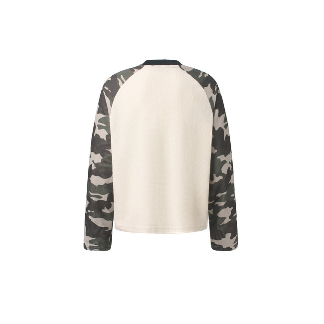 Omirad Camo Sleeve Waffle Long Sleeve Main Image