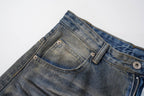 Omirad Vintage Whiskered Wide-Leg Jeans