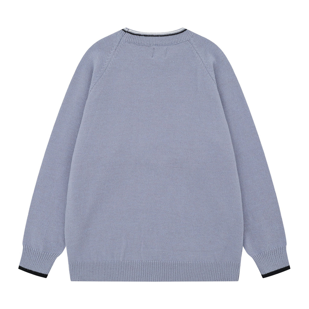 Omirad Striped Crest Knit Sweater