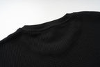 Omirad Waffle Knit Lips Graphic Long Sleeve Tee