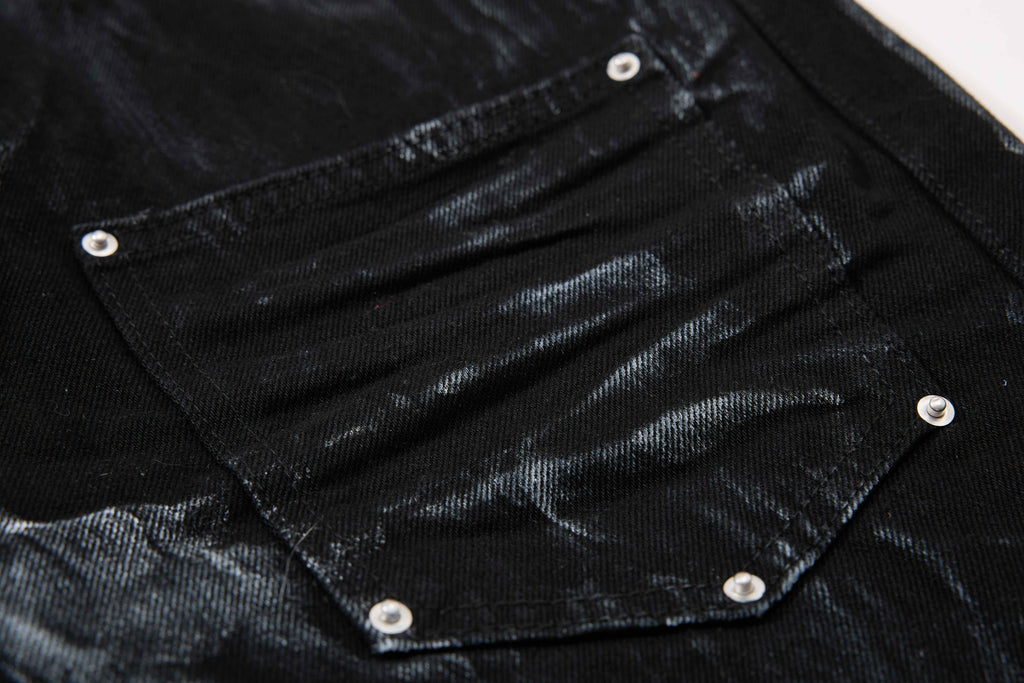Omirad Washed Utility Flare Denim Jeans