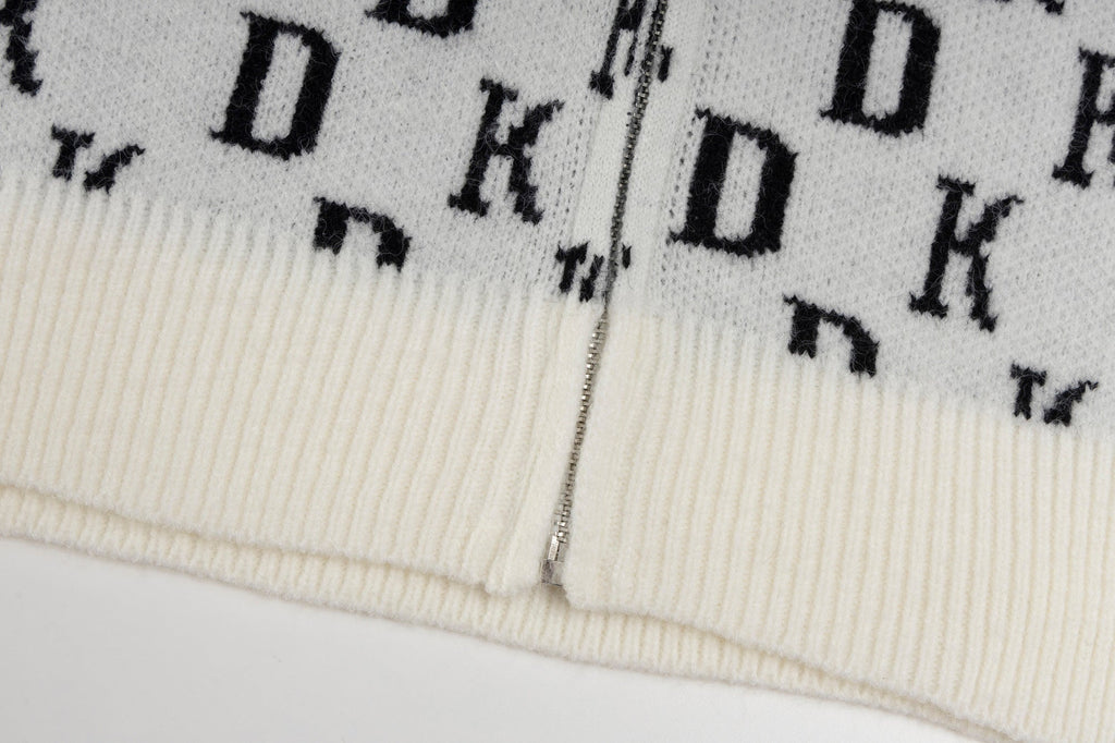 Omirad DK Allover Knit Zip Hoodie