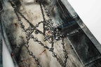 Omirad Vintage Chain Patchwork Wide-Leg Jeans