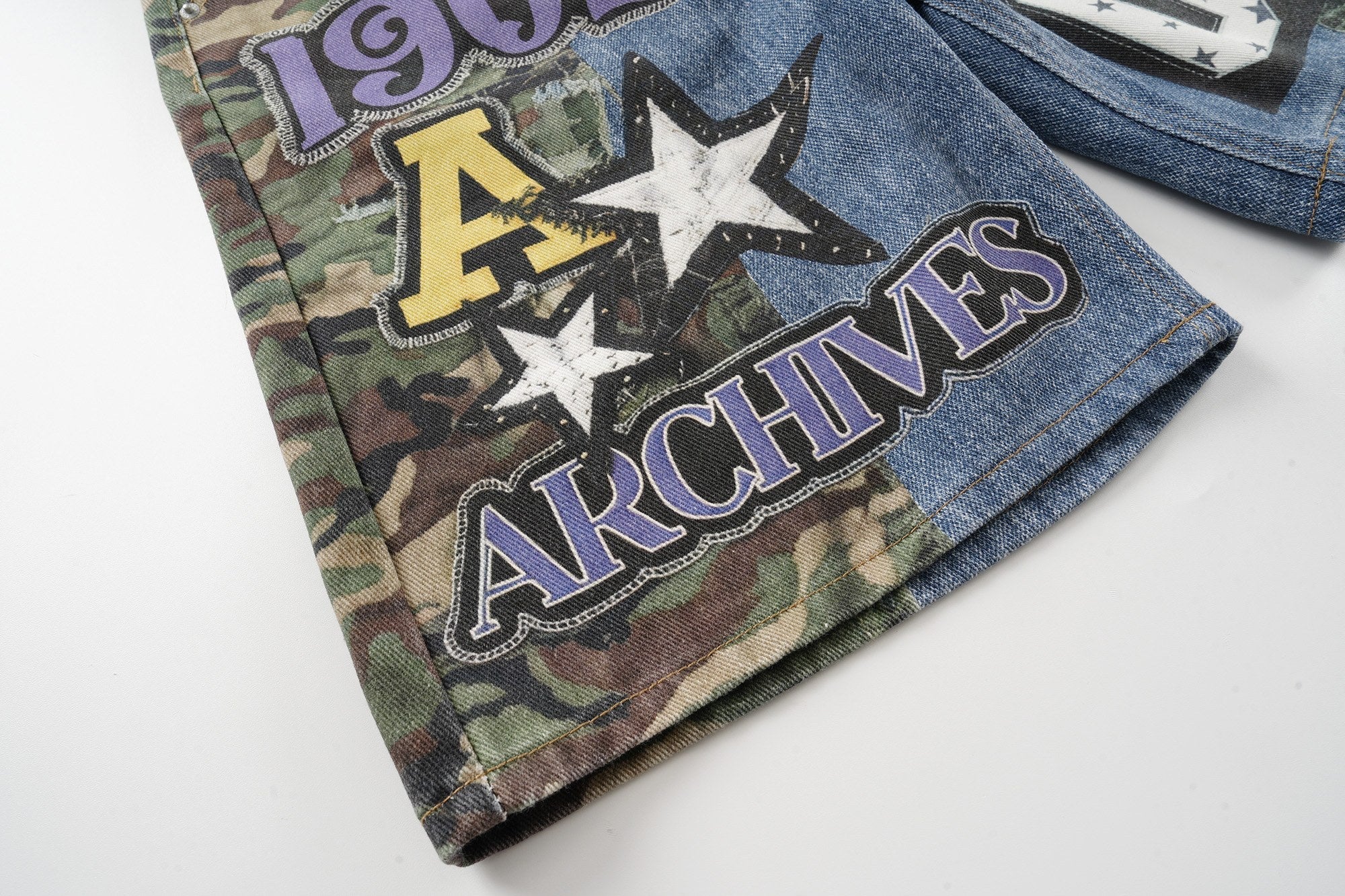 Omirad Camo Patch Denim Jorts