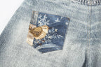 Omirad “Vintage Charm Patch Denim Shorts