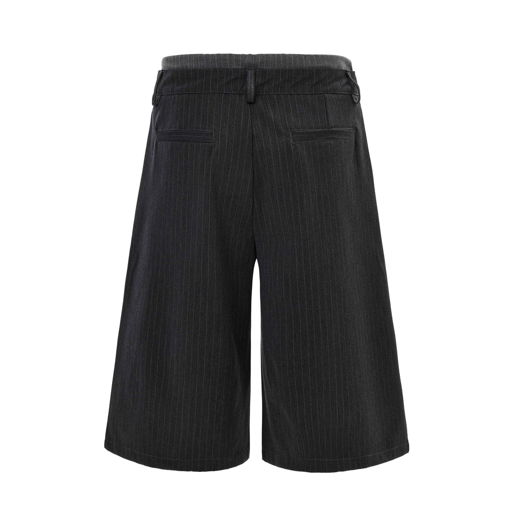 Omirad Pinstripe Wide-Leg Shorts