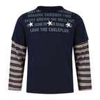 Omirad Layered Stripe Sleeve Long Sleeve Tee