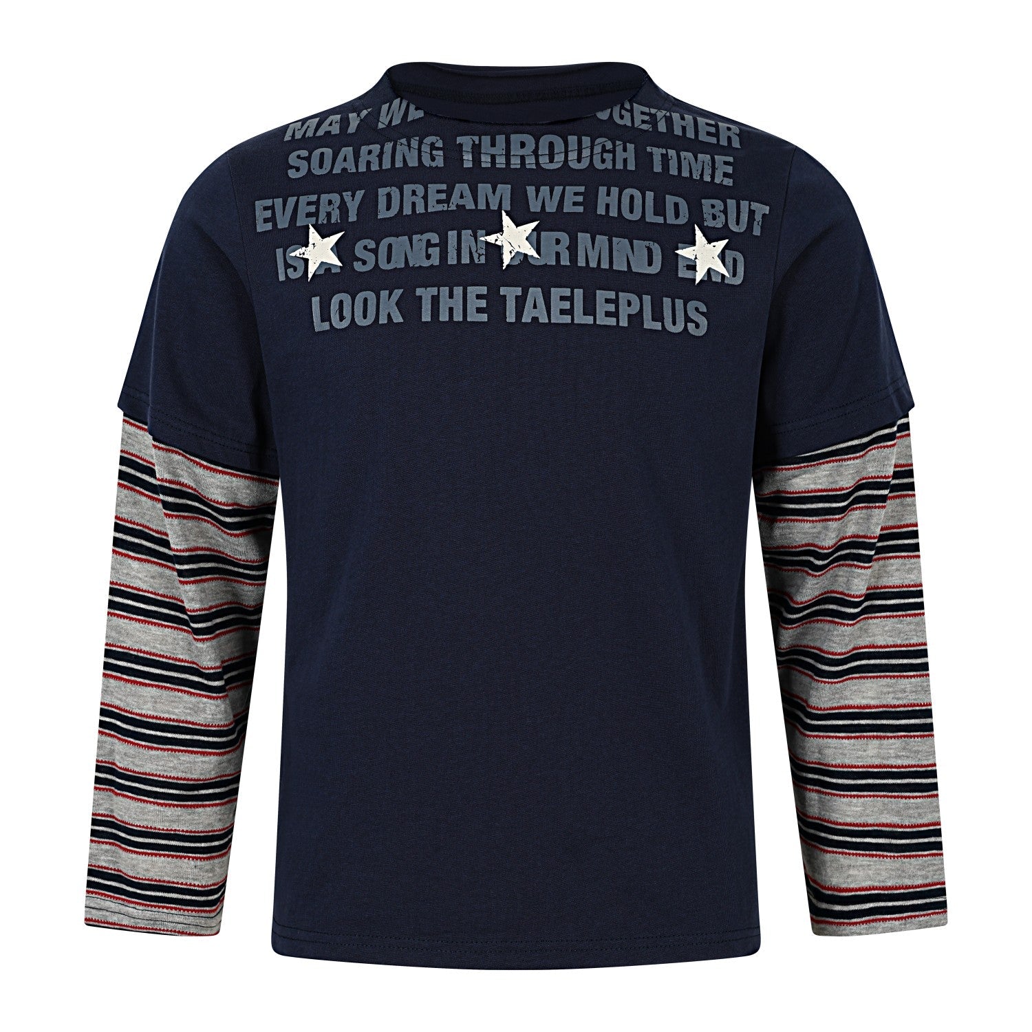 Omirad Layered Stripe Sleeve Long Sleeve Tee
