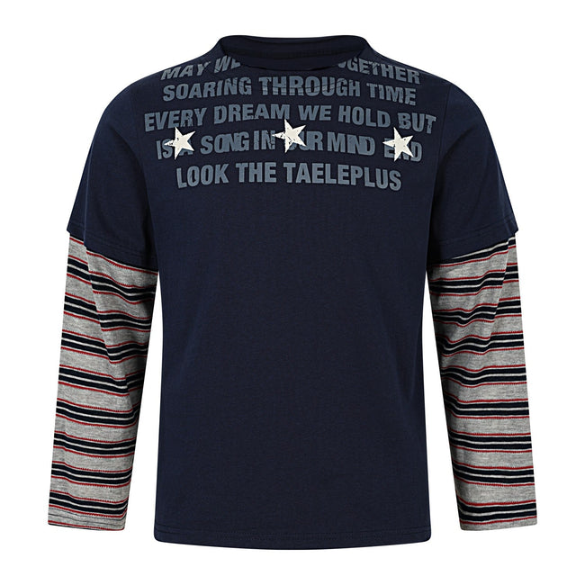 Omirad Layered Stripe Sleeve Long Sleeve Tee Main Image