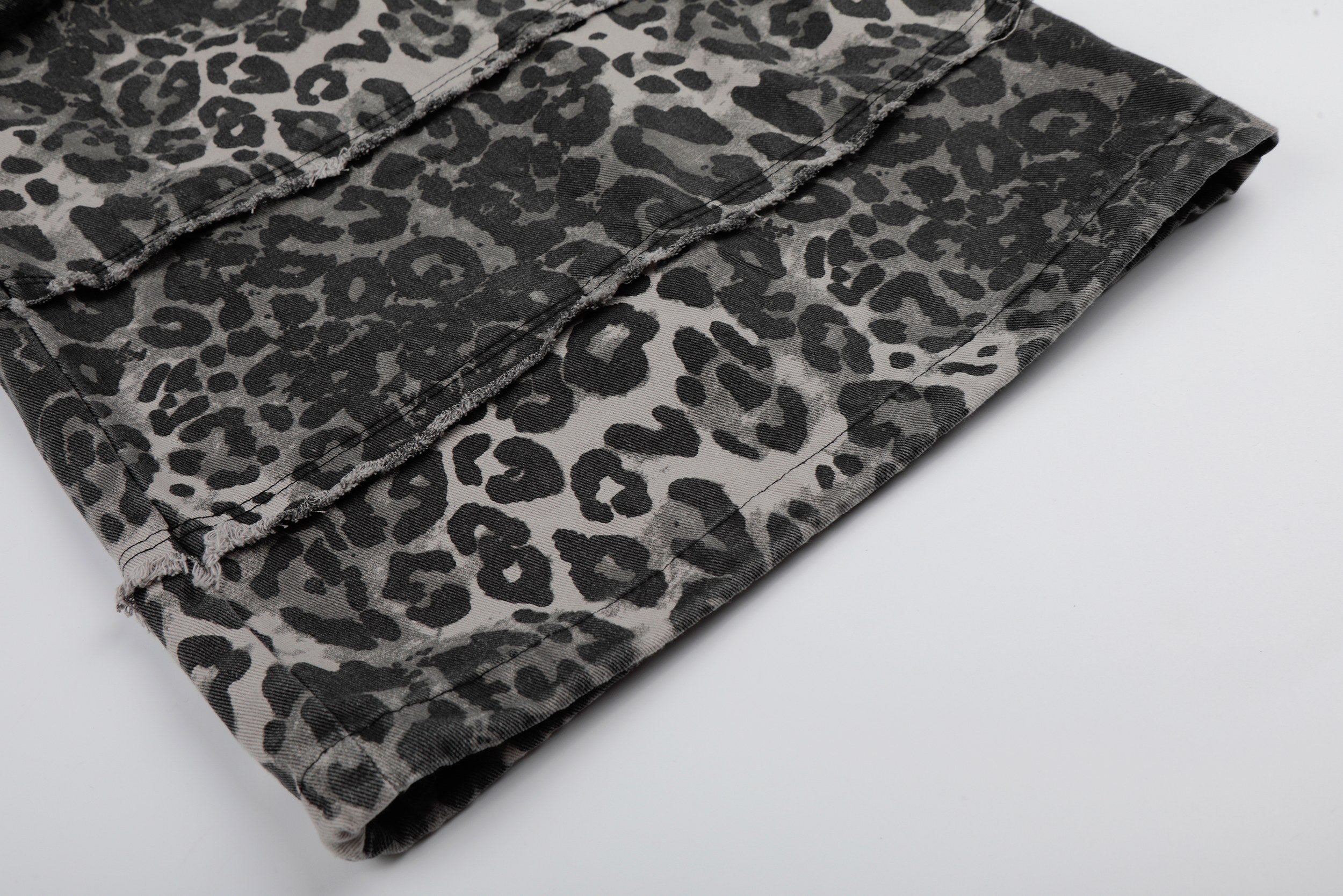 Omirad Leopard Patchwork Wide-Leg Pants