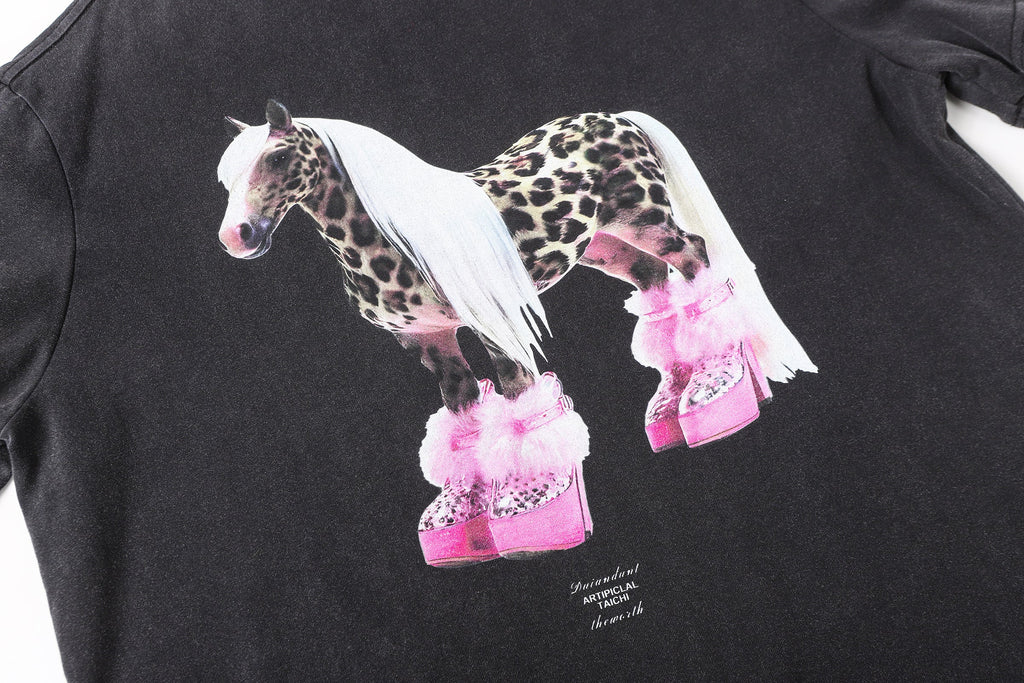 Omirad Layered Horse Graphic Tee