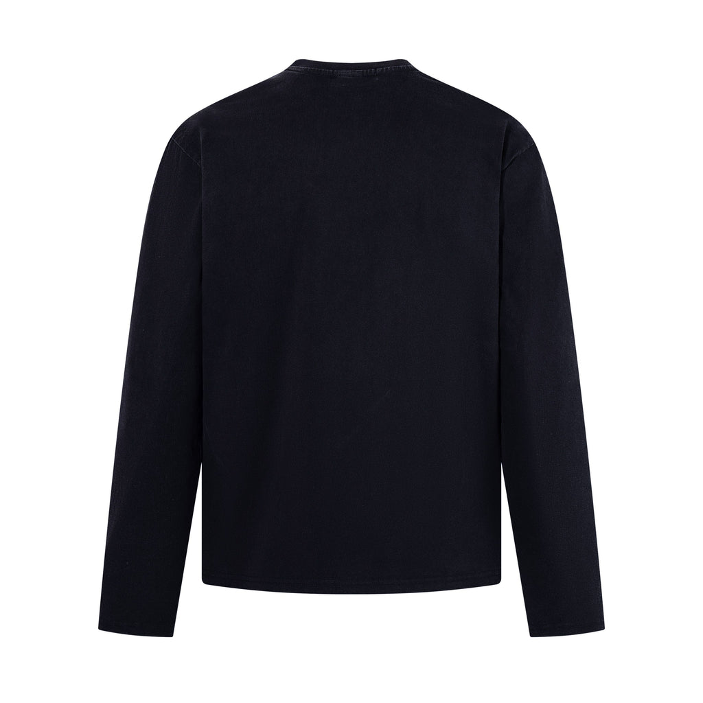 Omirad Fear Only Exists Distressed Long Sleeve Tee