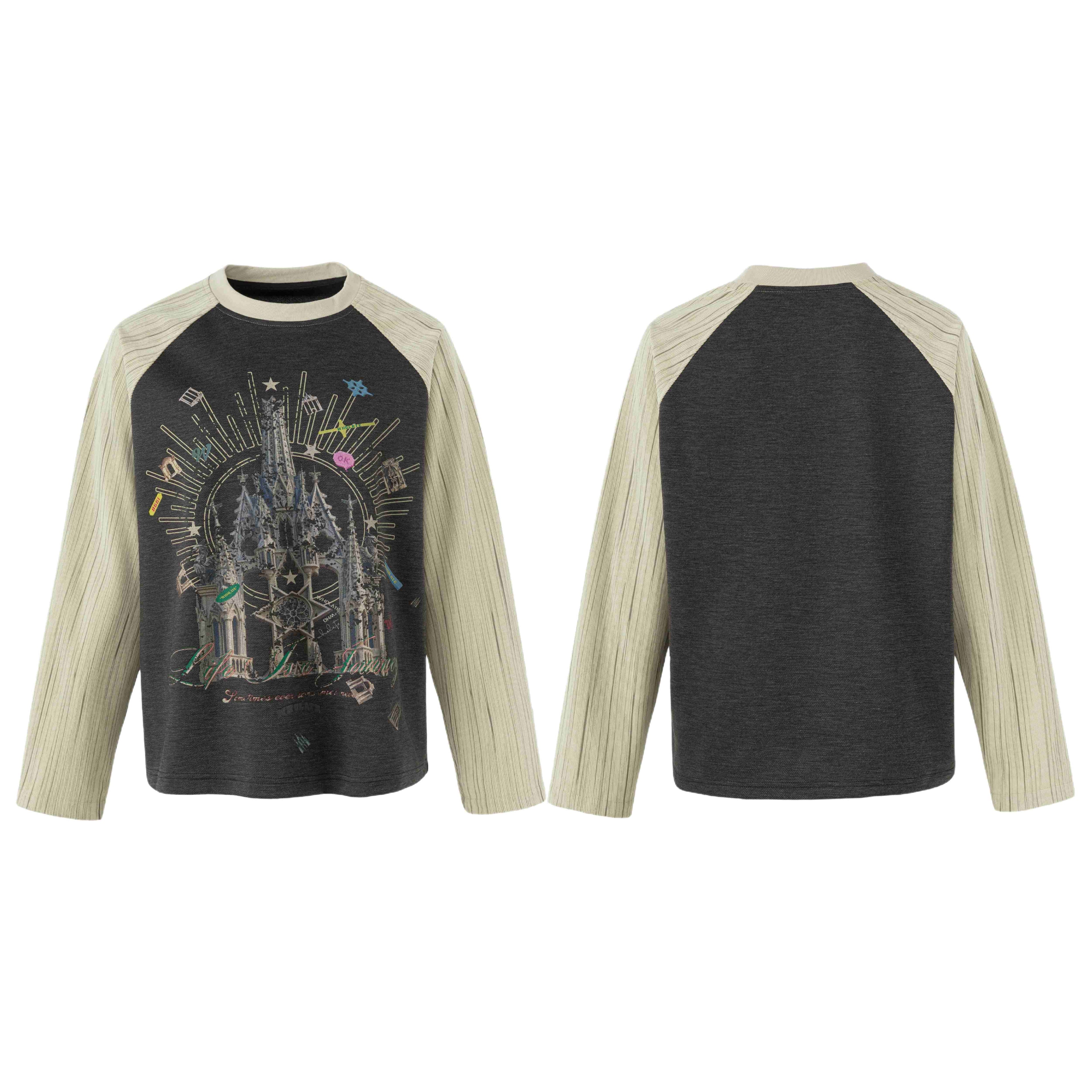Omirad Graphic Raglan Long Sleeve T-Shirt