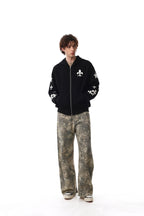 Omirad Cross Emblem Zip Hoodie