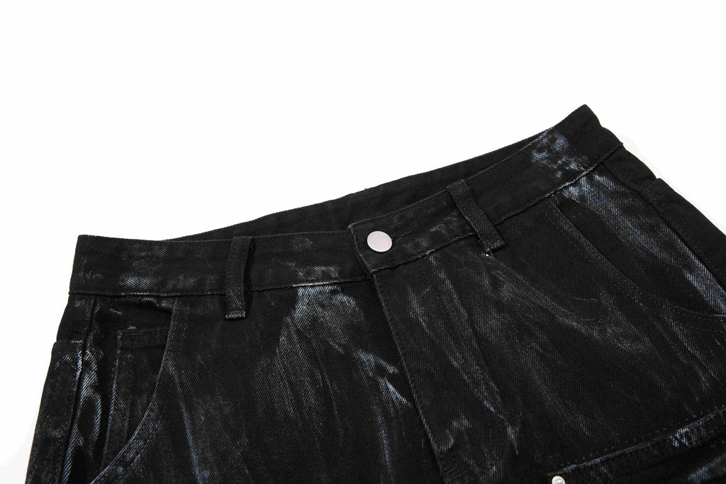 Omirad Washed Utility Flare Denim Jeans