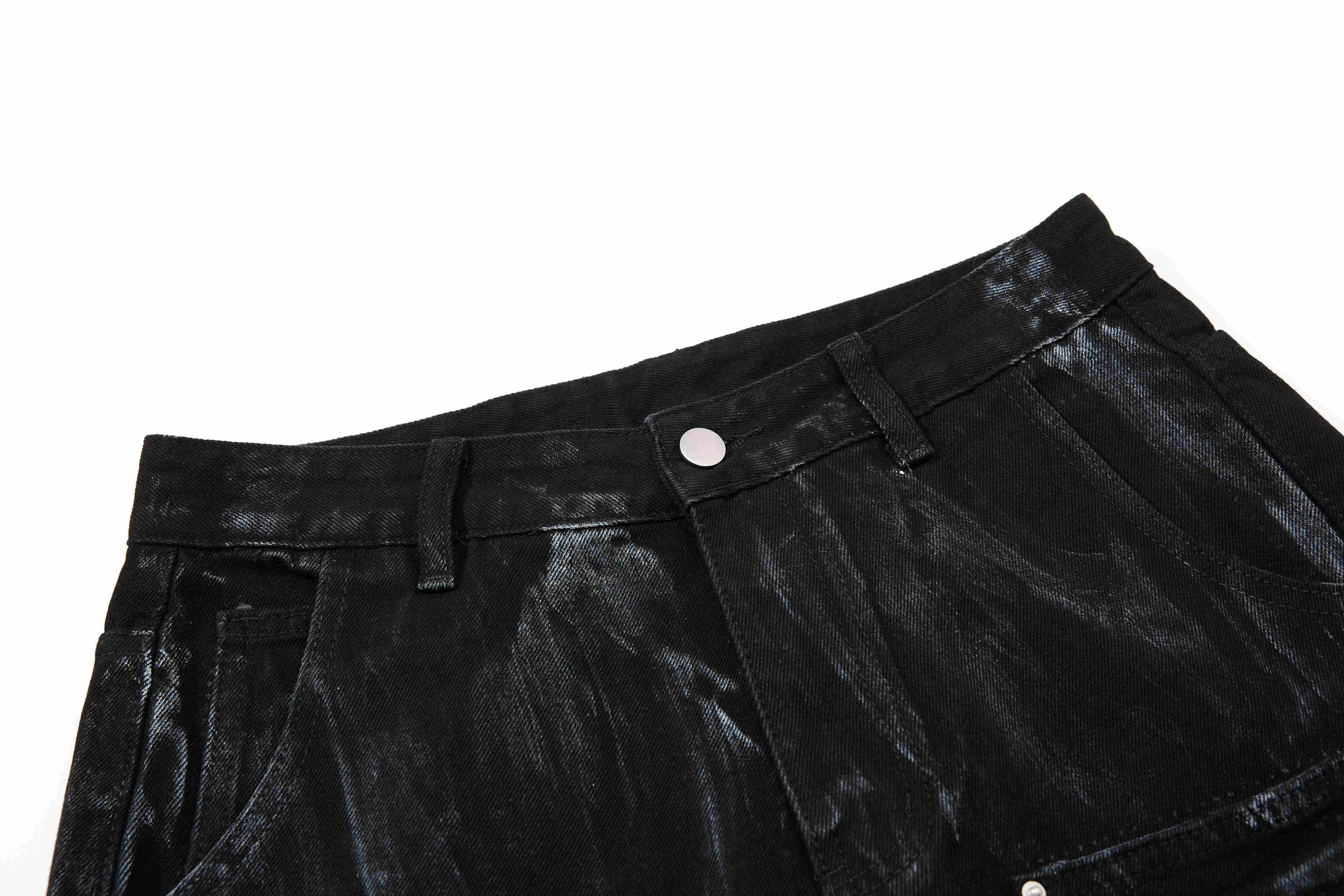 Omirad Washed Utility Flare Denim Jeans