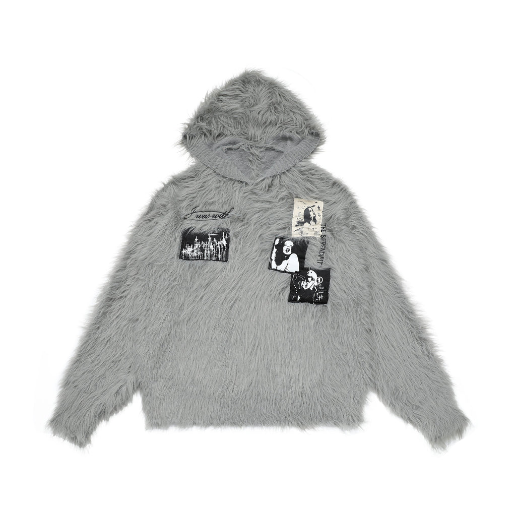 Omirad Fuzzy Patch Knit Sweater