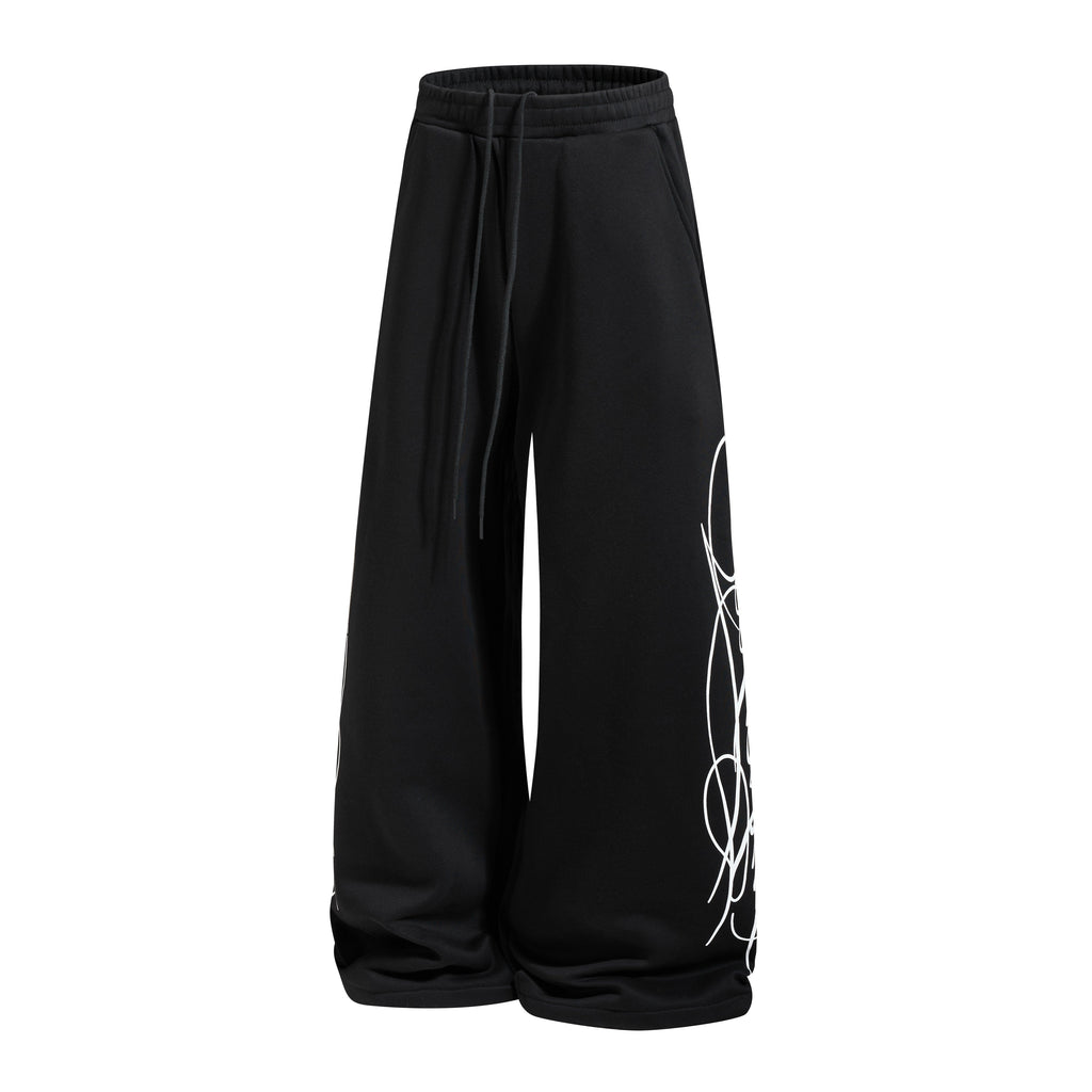Omirad Wide-Leg Graphic Sweatpants