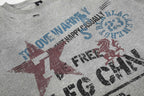 Omirad Vintage Distressed Graphic Long Sleeve T-Shirt