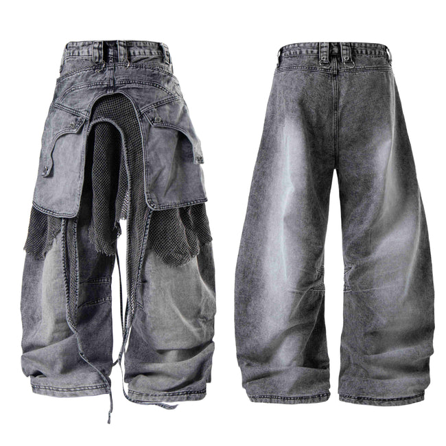 Omirad Convertible Utility Baggy Jeans Main Image