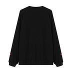 Omirad Waffle Knit Lips Graphic Long Sleeve Tee