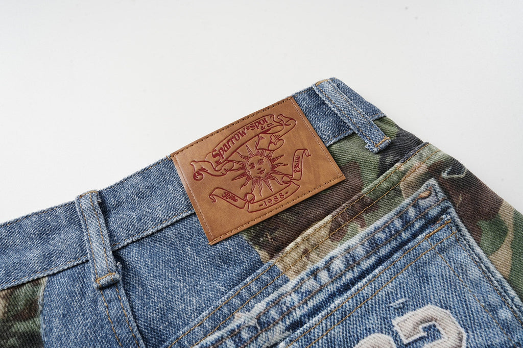 Omirad Camo Patch Denim Jorts
