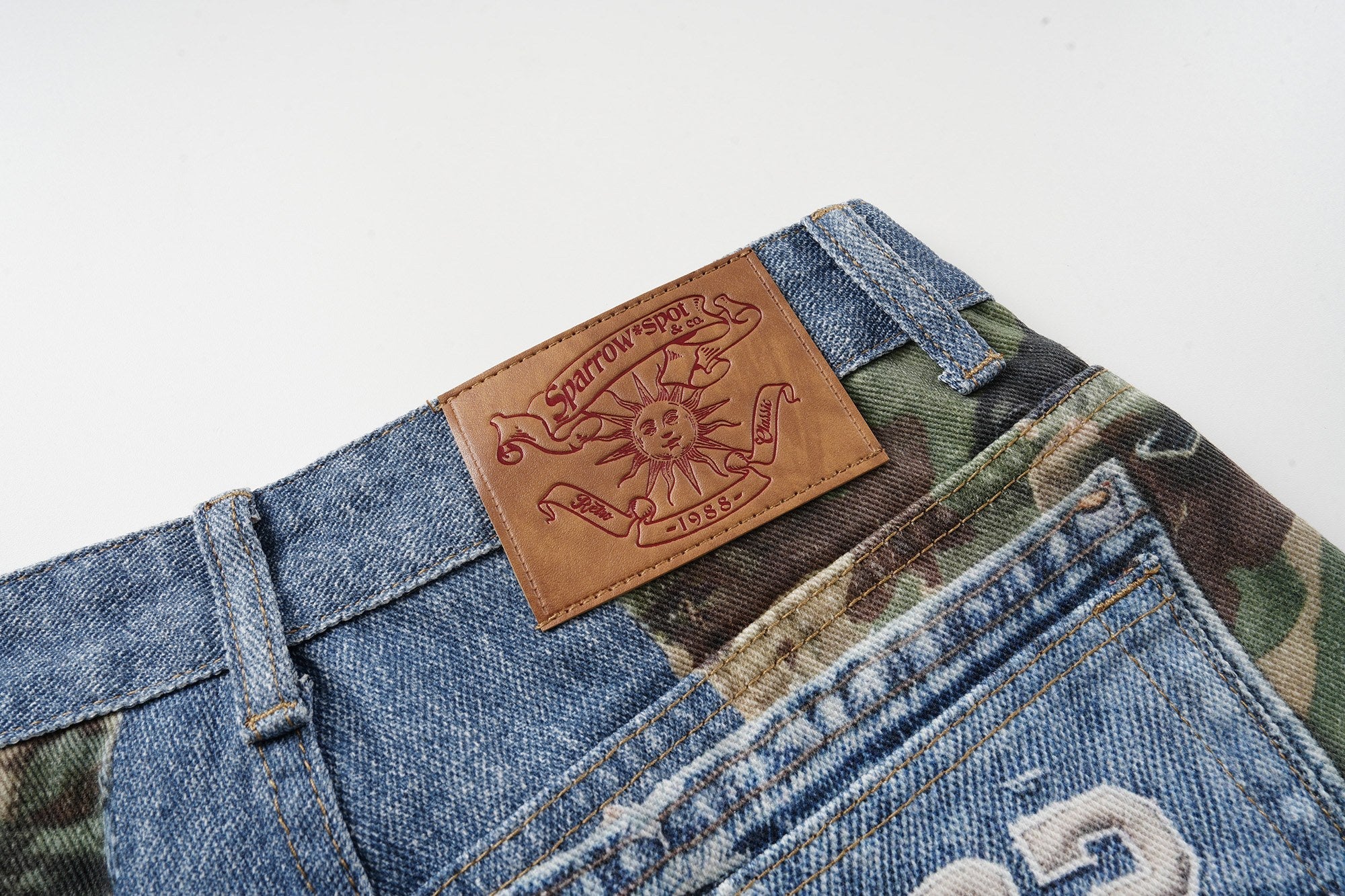 Omirad Camo Patch Denim Jorts