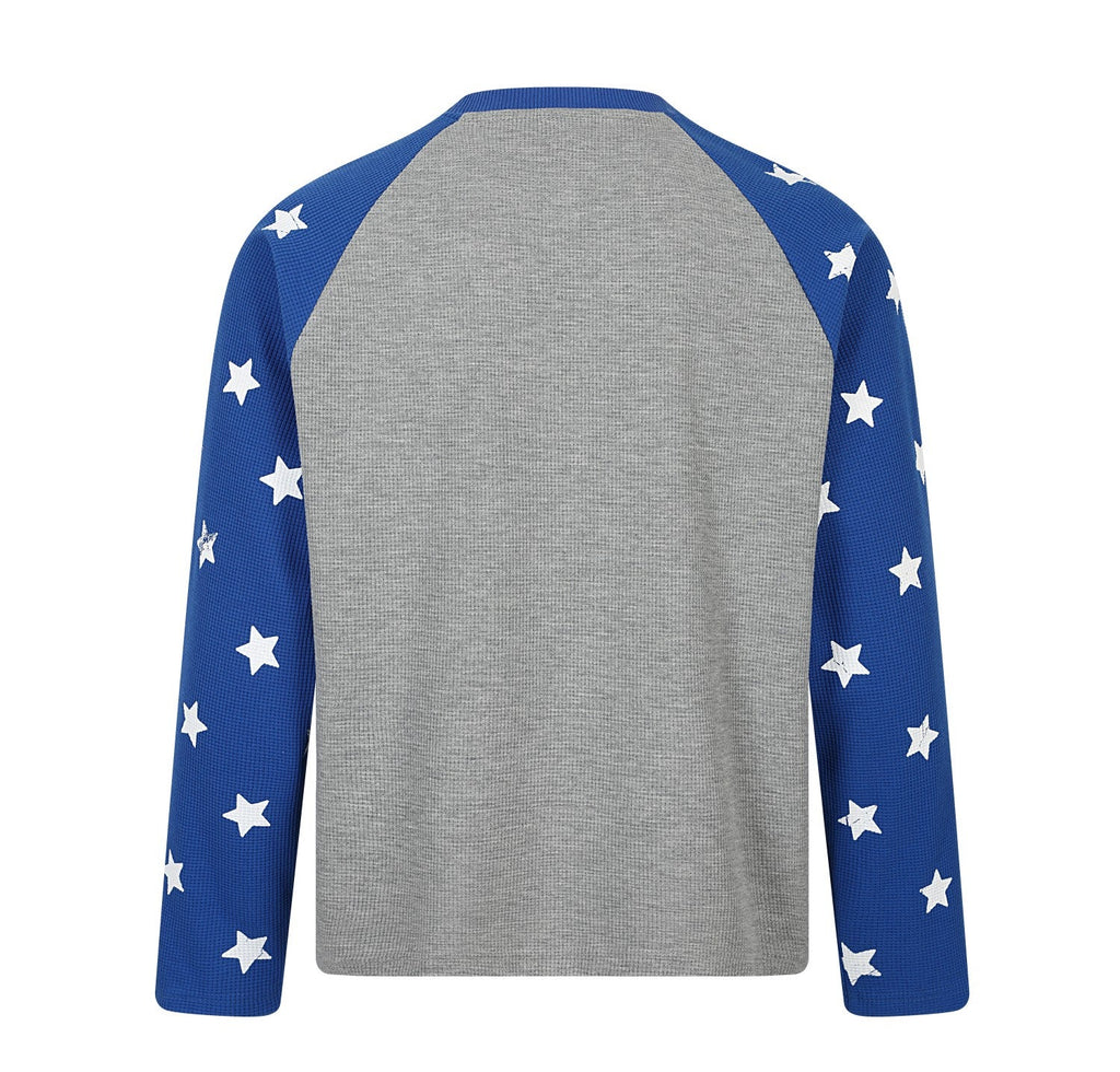 Omirad Star Raglan Waffle Long Sleeve Tee