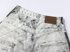 Omirad Distressed Stripe Wide-Leg Jeans