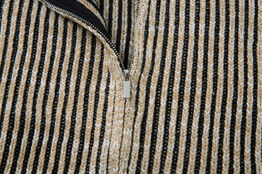 Omirad Striped Textured Zip Jacket