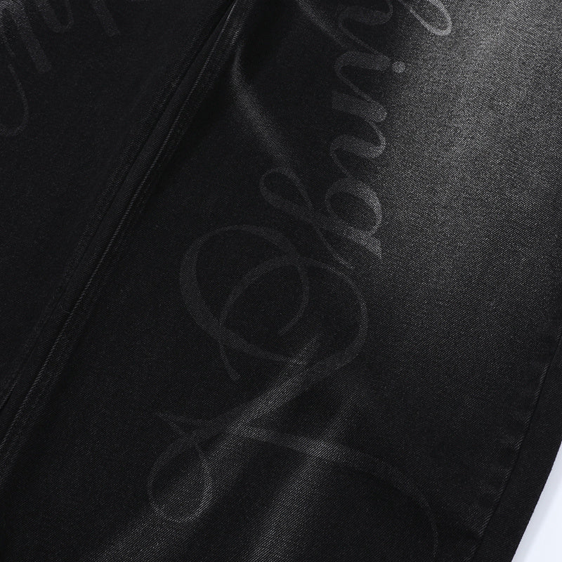Omirad Script Logo Wide-Leg Jeans