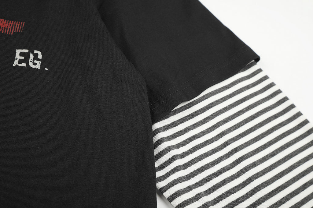 Omirad Layered Striped Long Sleeve T-Shirt
