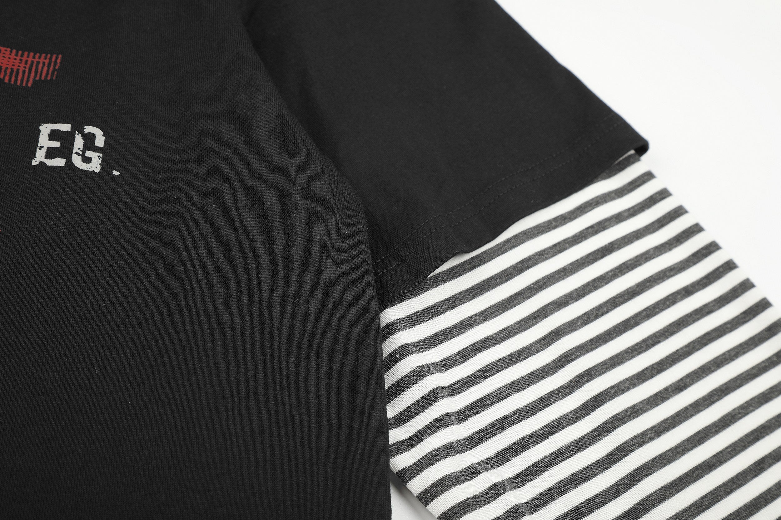 Omirad Layered Striped Long Sleeve T-Shirt