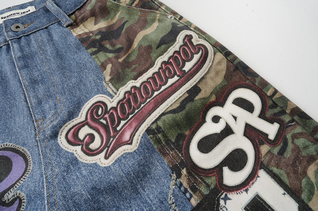 Omirad Camo Patch Denim Jorts