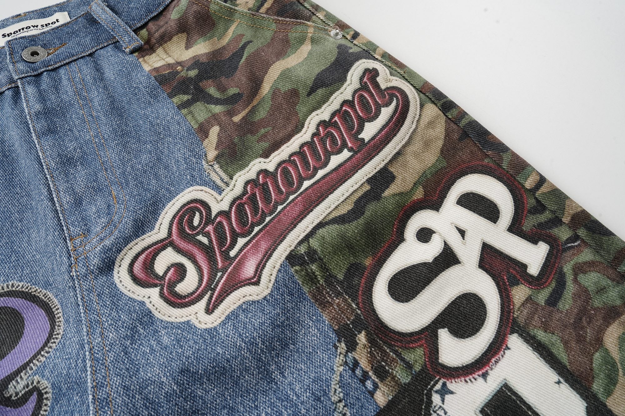 Omirad Camo Patch Denim Jorts
