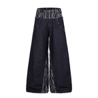 Omirad Layered Zebra Wide-Leg Jeans