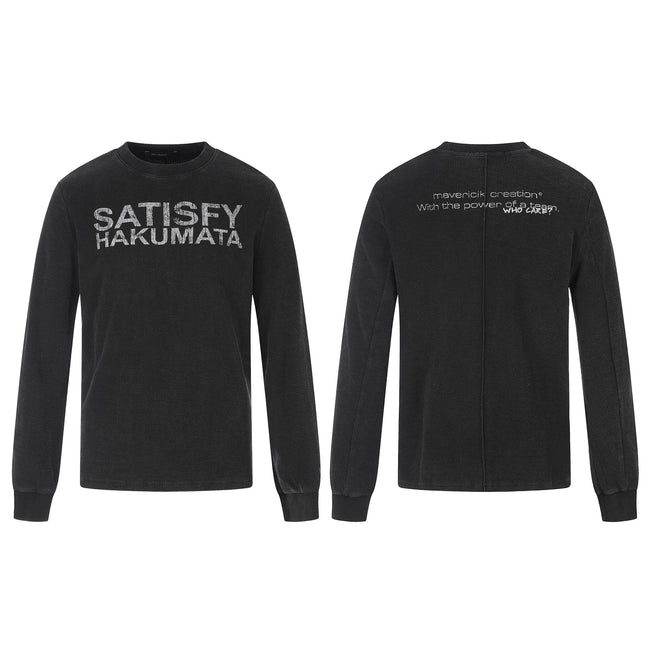Omirad Waffle Knit Graphic Long Sleeve Tee Hover Image