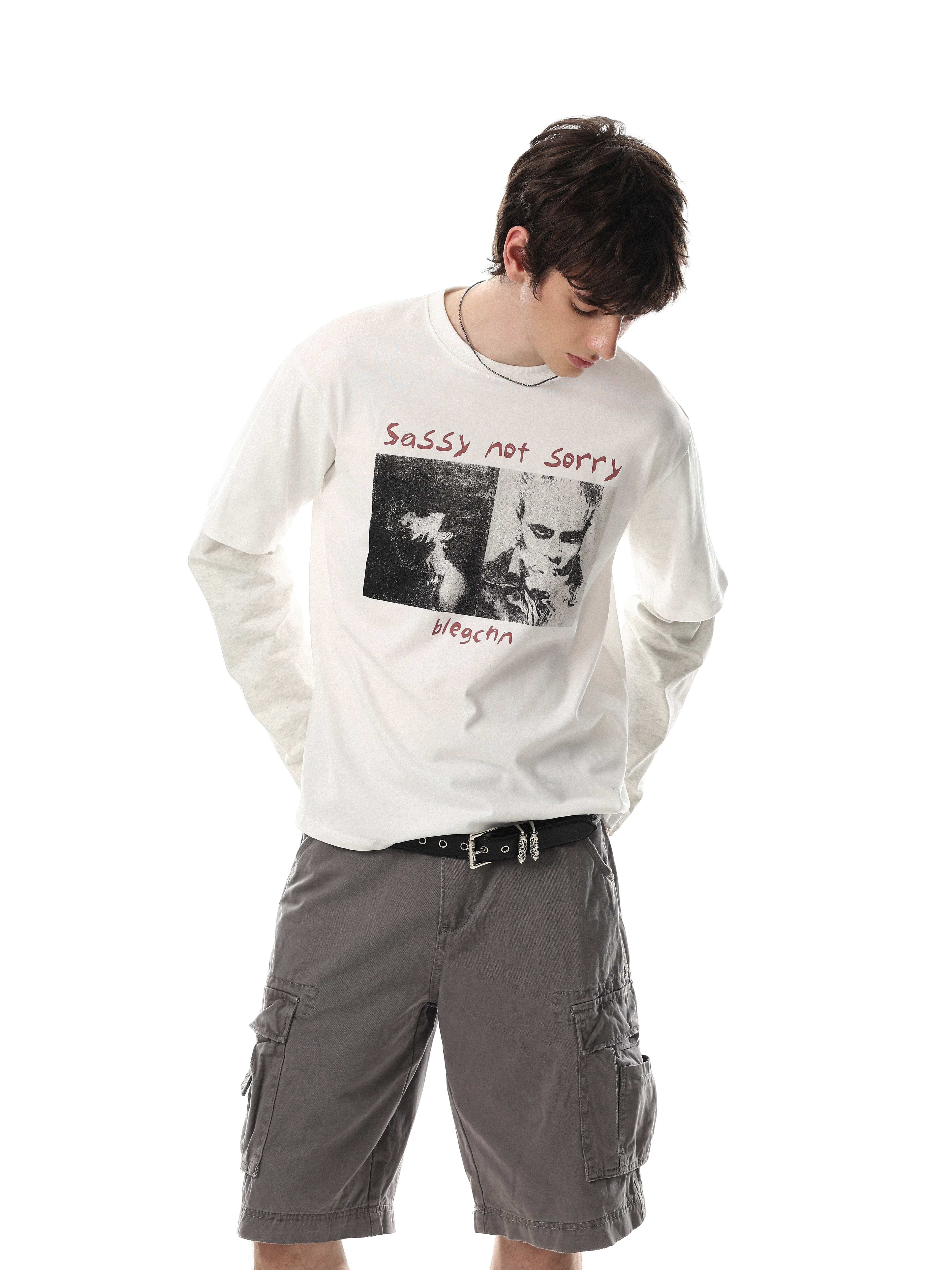 Omirad Layered Graphic Long Sleeve Tee