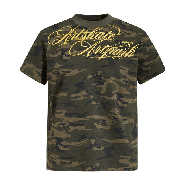 Omirad Camo Script Graphic T-Shirt Main Image