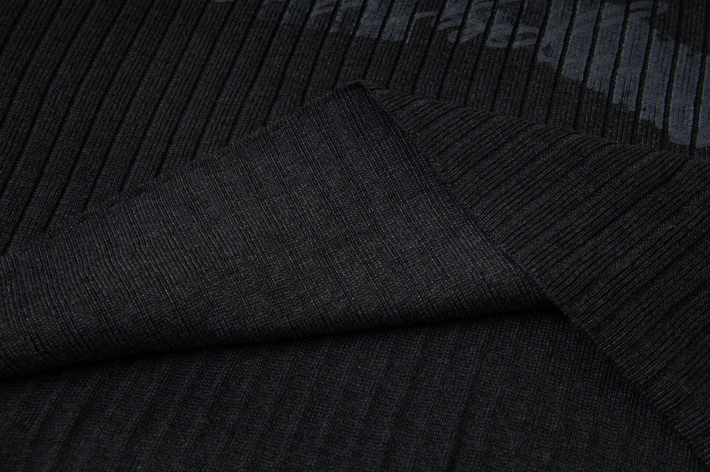 Omirad Graphic Ribbed Knit Top