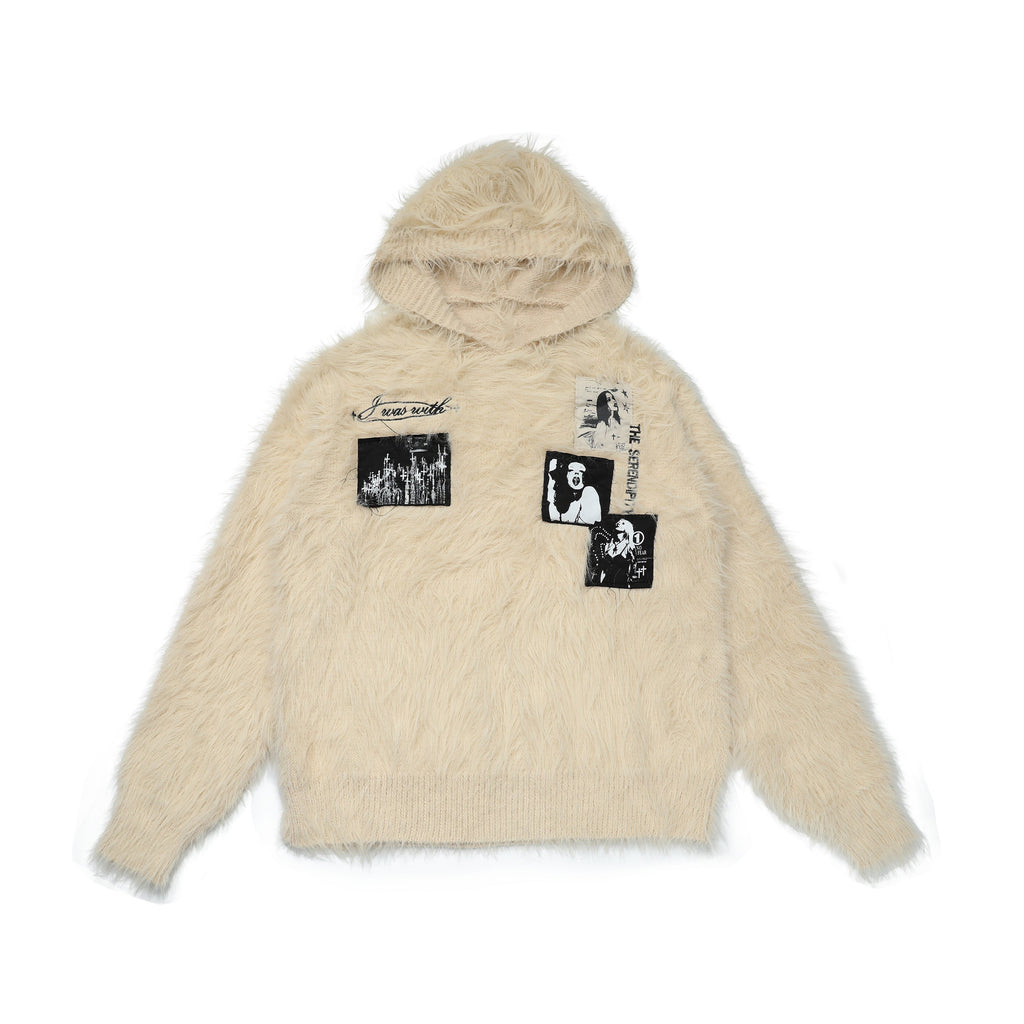 Omirad Fuzzy Patch Knit Sweater