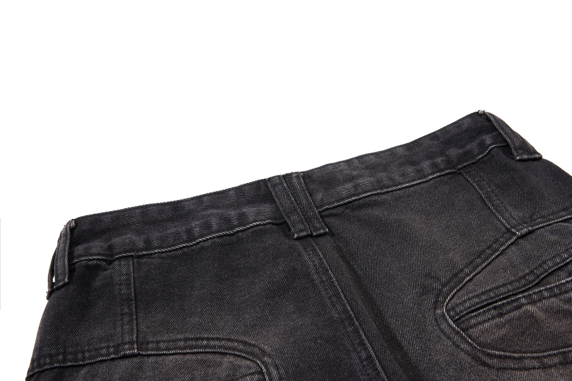 Omirad Distressed Panel Wide-Leg Denim Jeans