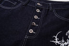 Omirad Gothic Script Wide-Leg Jeans
