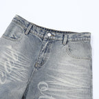 Omirad Script Logo Wide-Leg Jeans