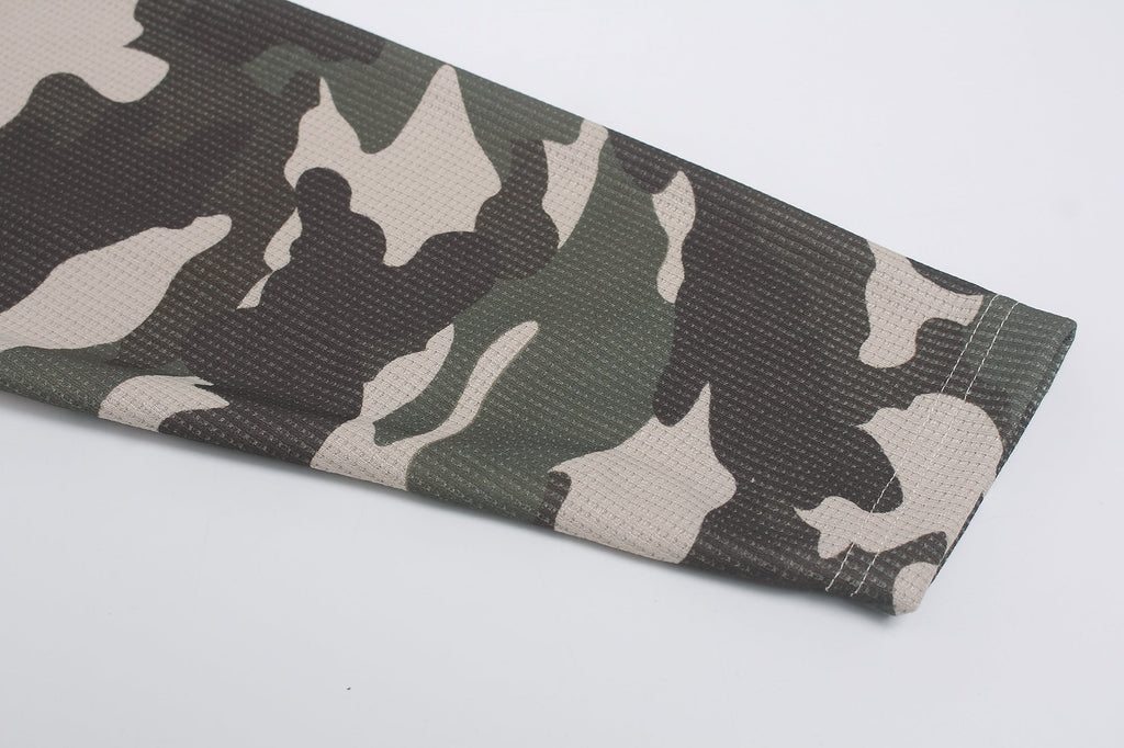 Omirad Camo Sleeve Graphic Waffle Long Sleeve