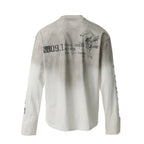 Omirad Distressed Number Graphic Long-Sleeve Tee