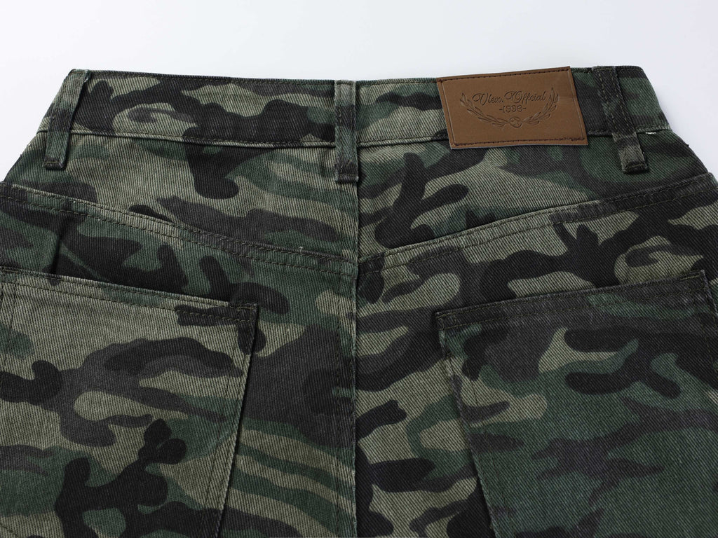 Omirad Camouflage Wide-Leg Jeans