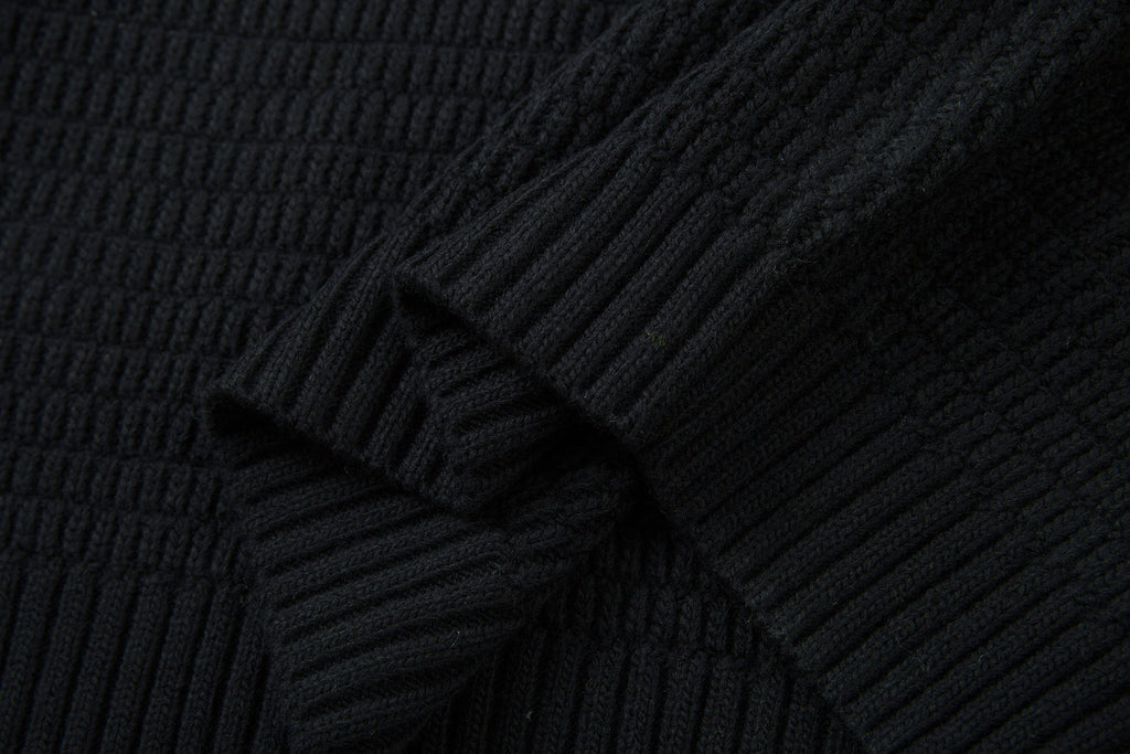 Omirad Striped Knit Polo Sweater